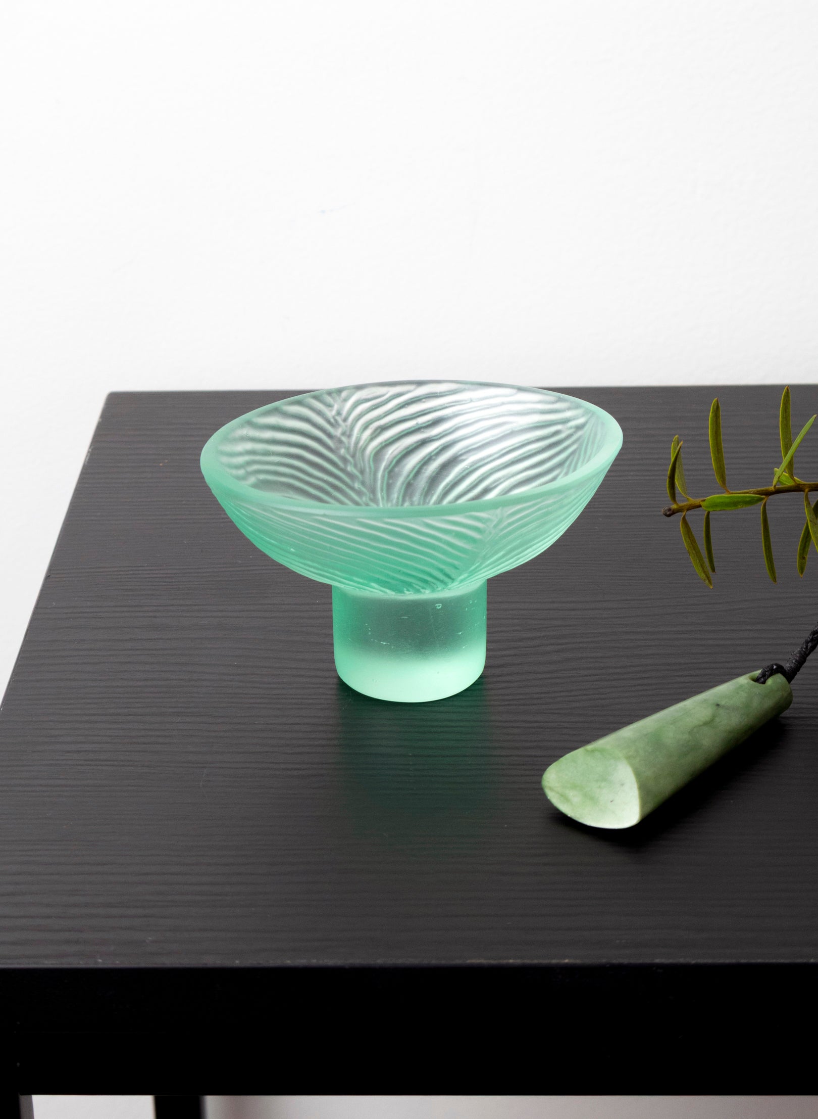 Lead Crystal Lagoon - Oval Carved Bowl