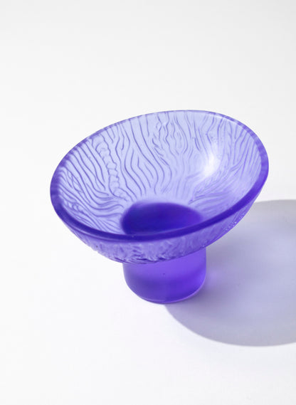 Lead Crystal Hyacinth - Oval Carved Bowl