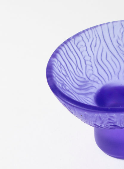 Lead Crystal Hyacinth - Oval Carved Bowl