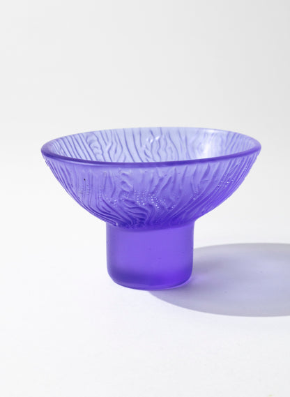 Lead Crystal Hyacinth - Oval Carved Bowl