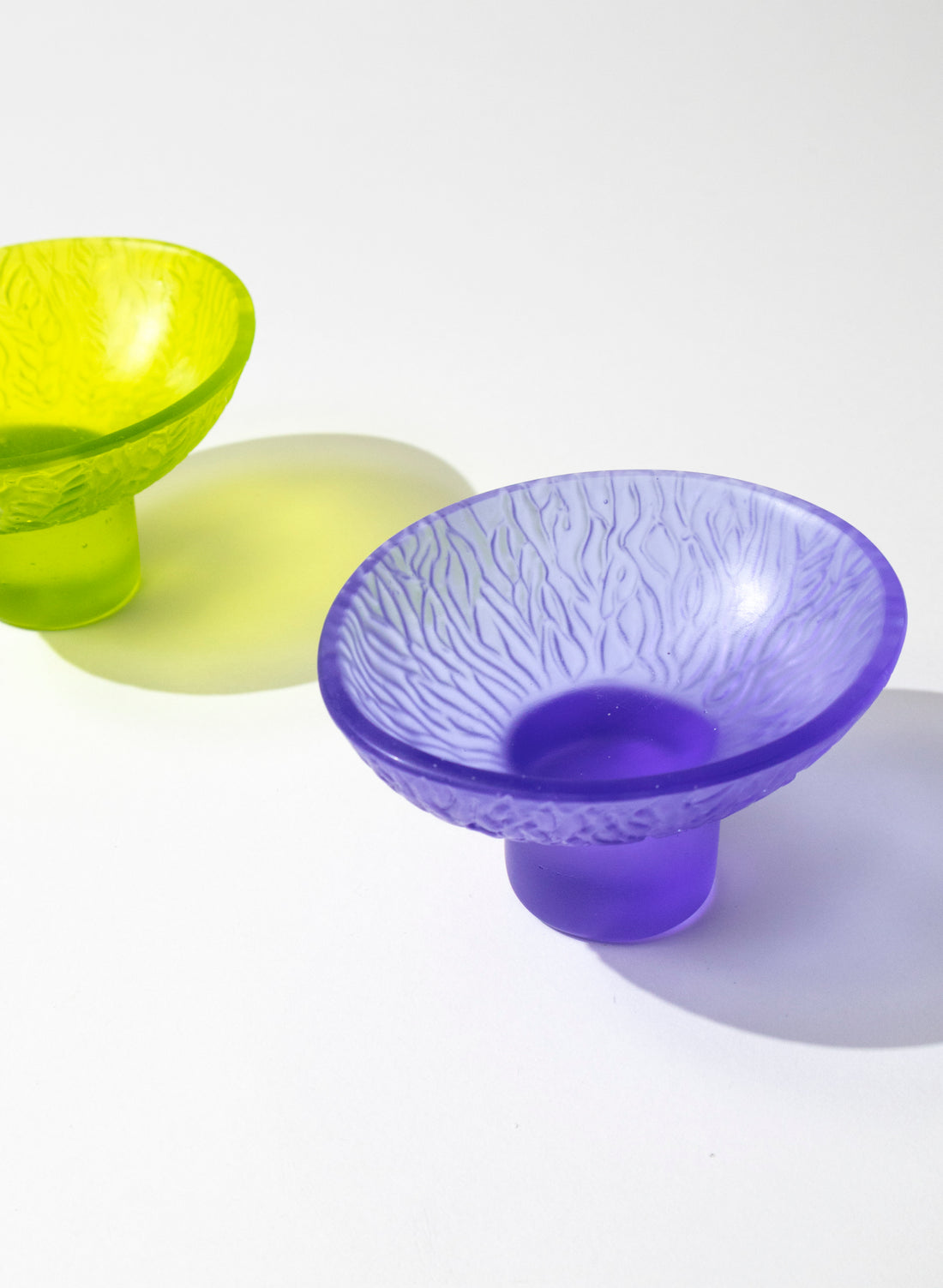 Lead Crystal Hyacinth - Oval Carved Bowl