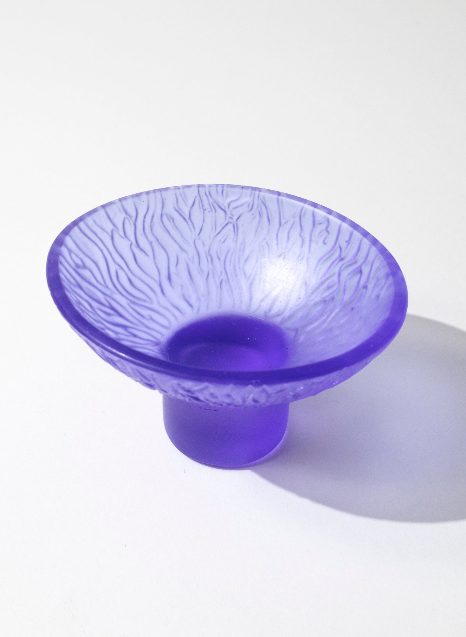 Lead Crystal Hyacinth - Oval Carved Bowl