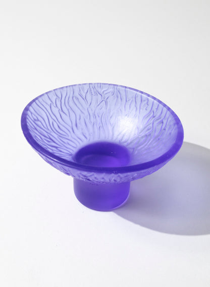 Lead Crystal Hyacinth - Oval Carved Bowl