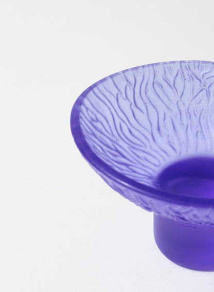 Lead Crystal Hyacinth - Oval Carved Bowl