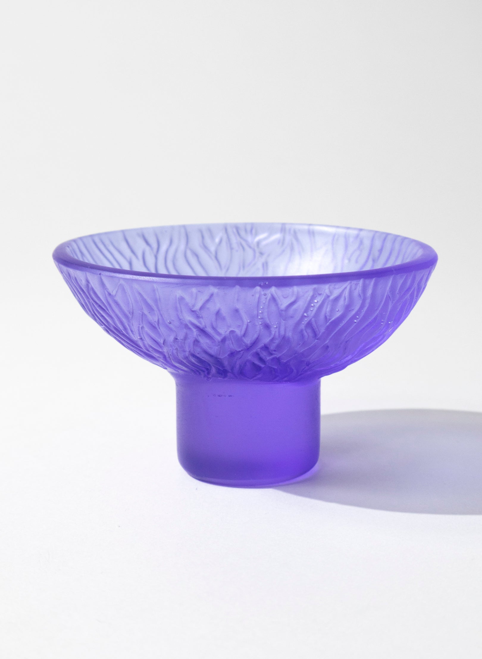 Lead Crystal Hyacinth - Oval Carved Bowl
