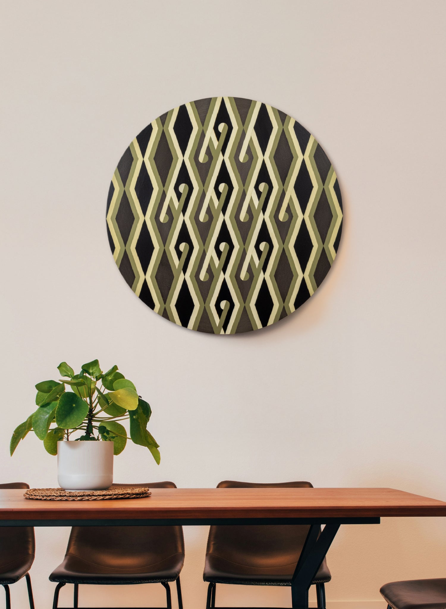 Pātiki Tāniko Koru - Original Painting