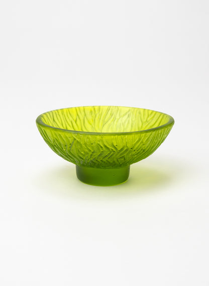 Lead Crystal Olive - Oval Carved Bowl