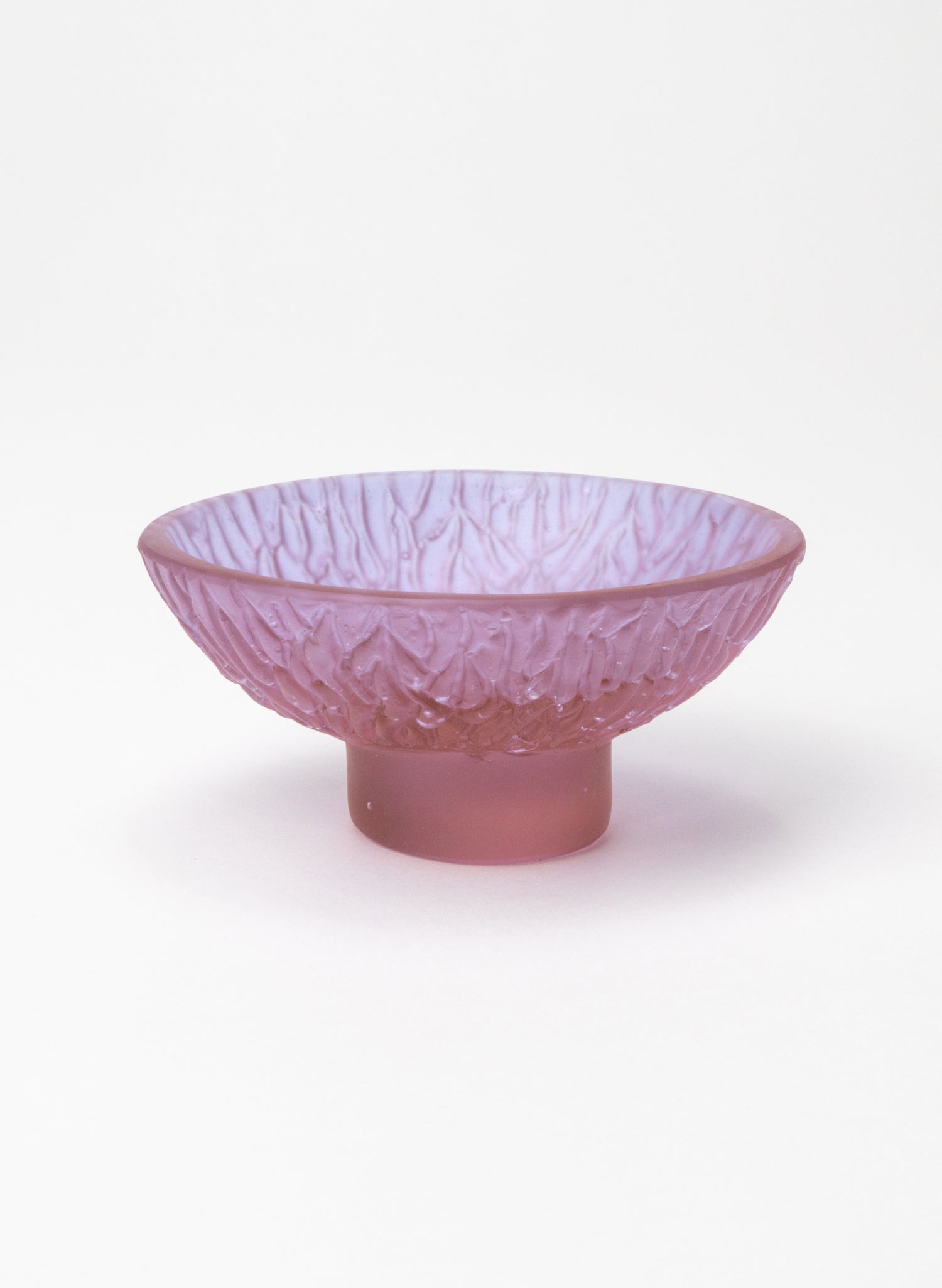 Lead Crystal Lavender Fields - Oval Carved Bowl