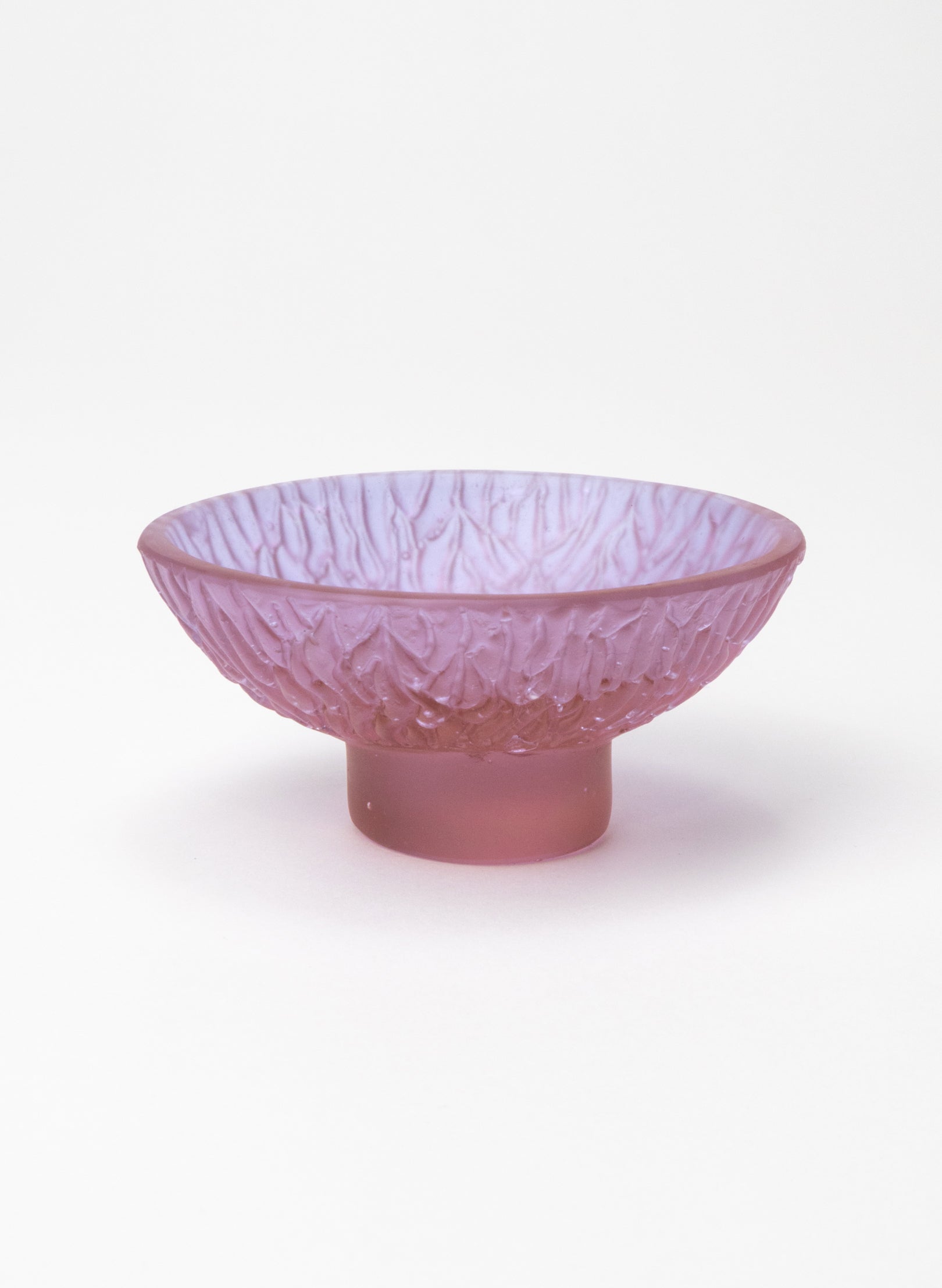 Lead Crystal Lavender Fields - Oval Carved Bowl