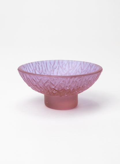 Lead Crystal Lavender Fields - Oval Carved Bowl