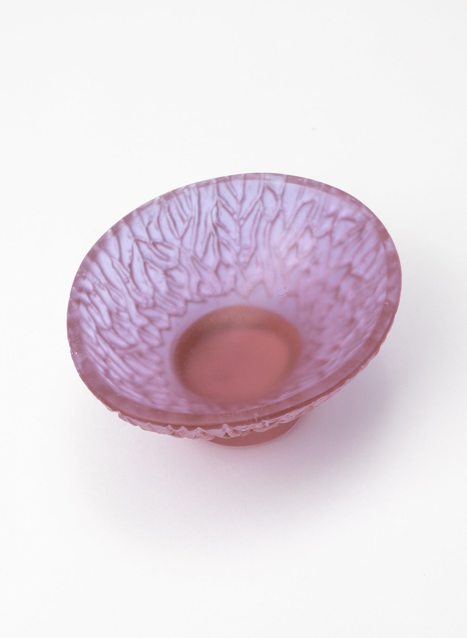 Lead Crystal Lavender Fields - Oval Carved Bowl