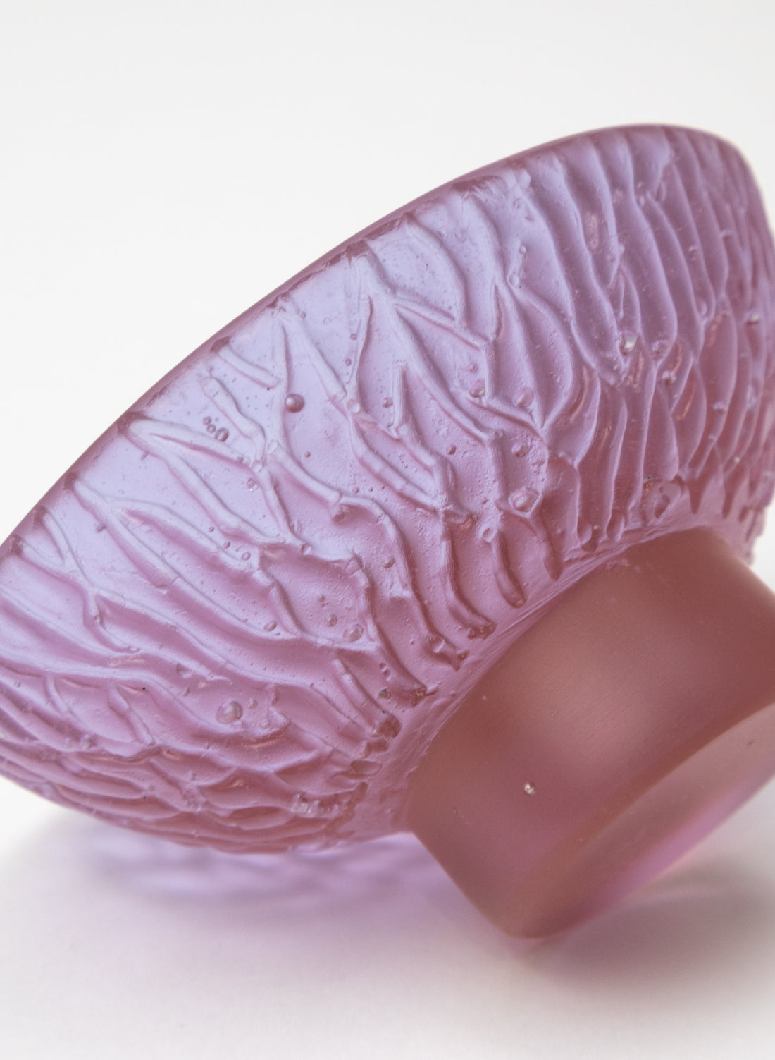 Lead Crystal Lavender Fields - Oval Carved Bowl