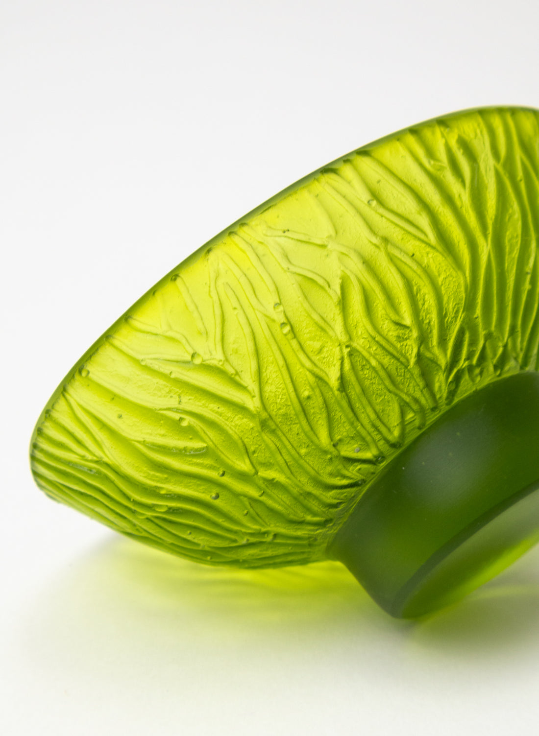 Lead Crystal Olive - Oval Carved Bowl