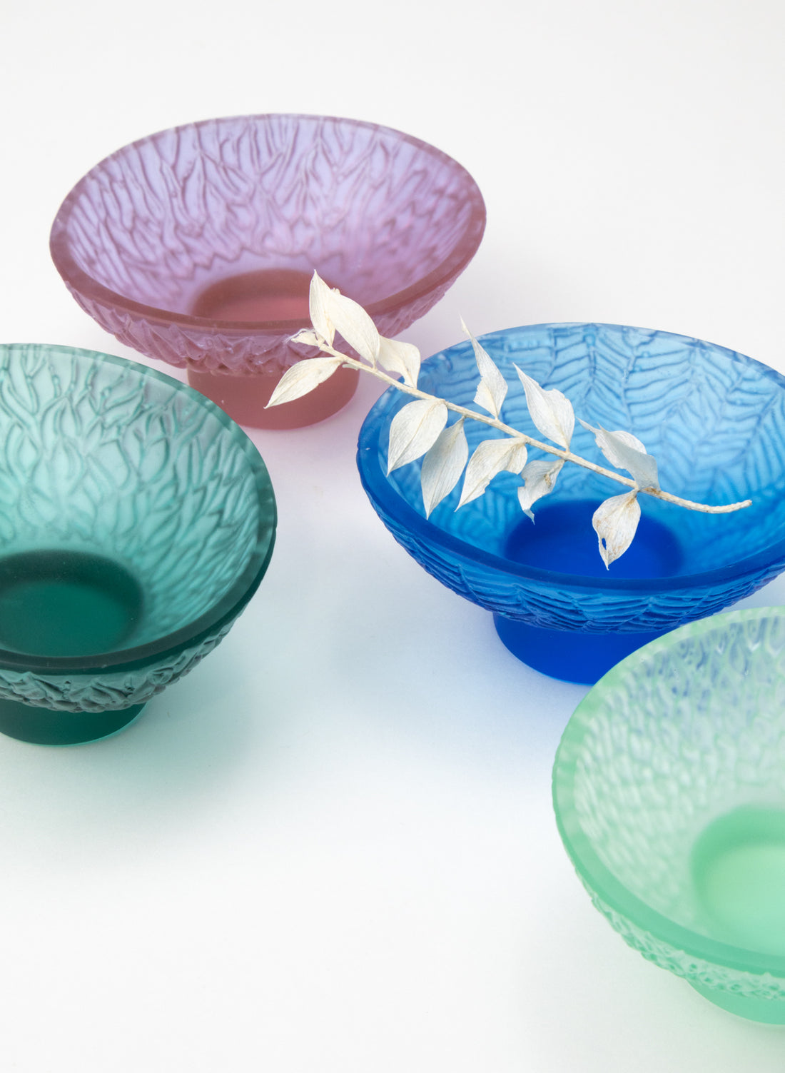 Lead Crystal Lavender Fields - Oval Carved Bowl