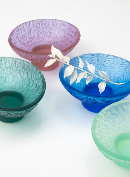 Lead Crystal Lavender Fields - Oval Carved Bowl