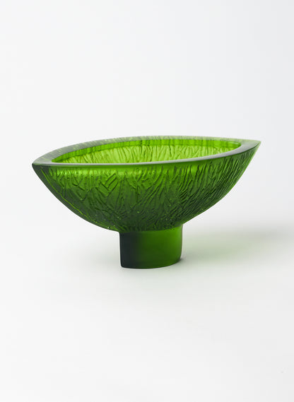 Lead Crystal Olive - Carved Bowl Series