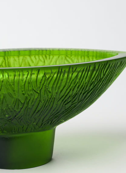Lead Crystal Olive - Carved Bowl Series