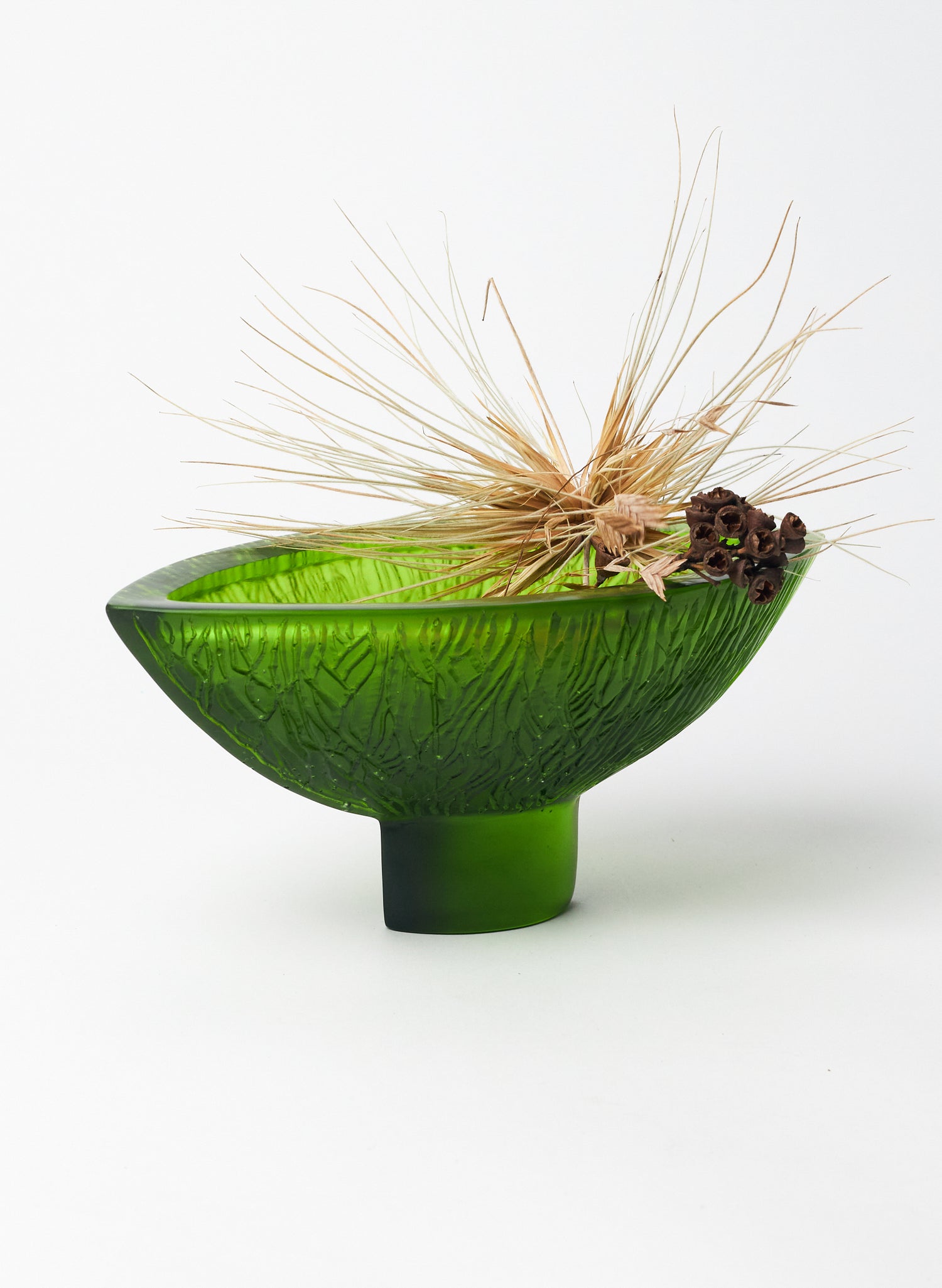 Lead Crystal Olive - Carved Bowl Series
