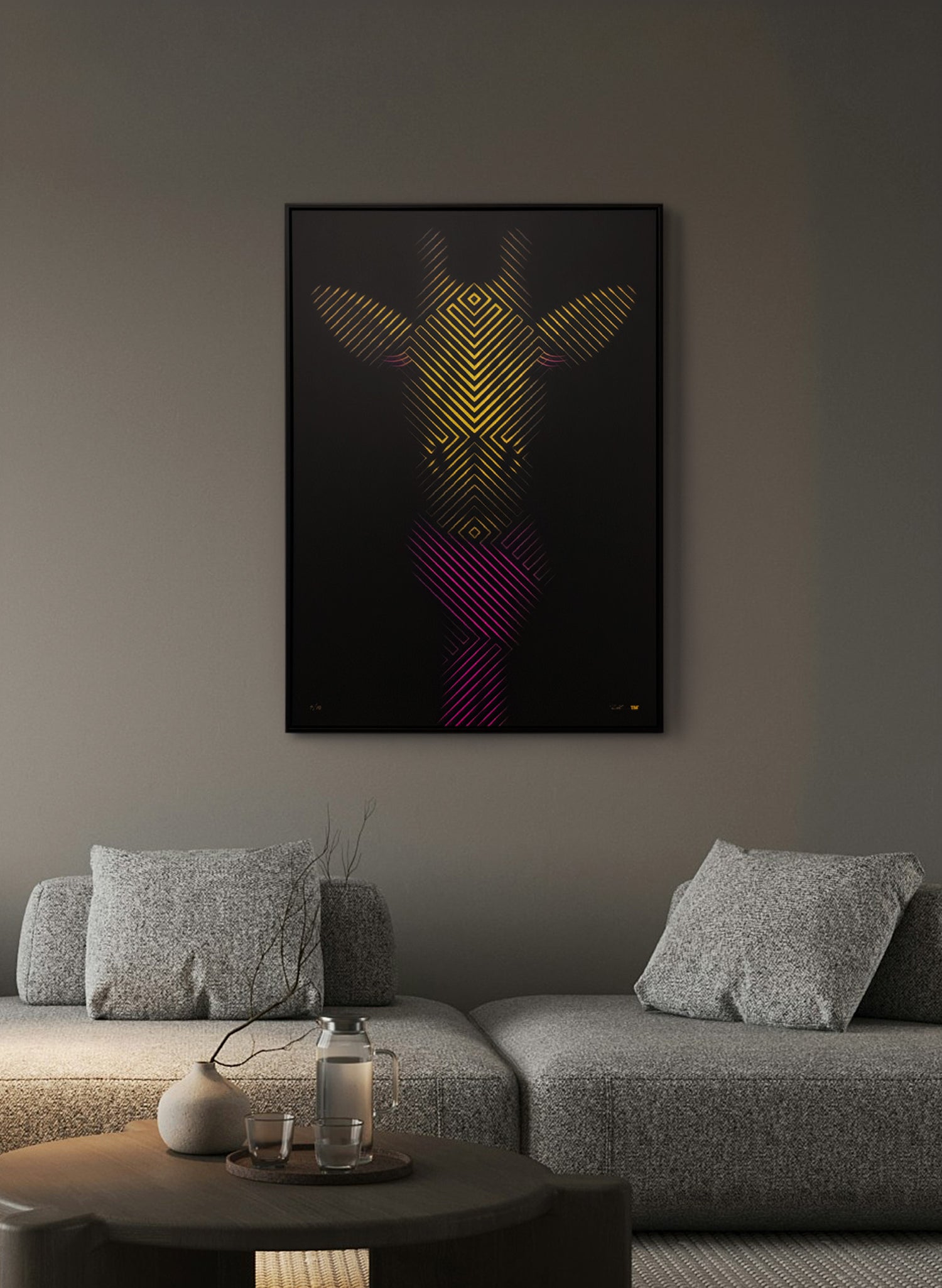 Giraffe In Pink Scarf