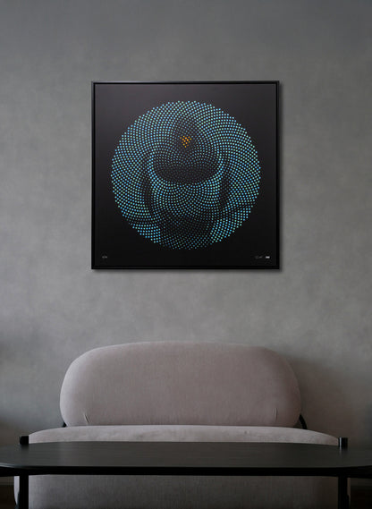Blue Kereru - Polydot Series Print