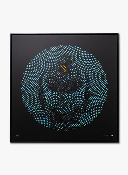 Blue Kereru - Polydot Series Print