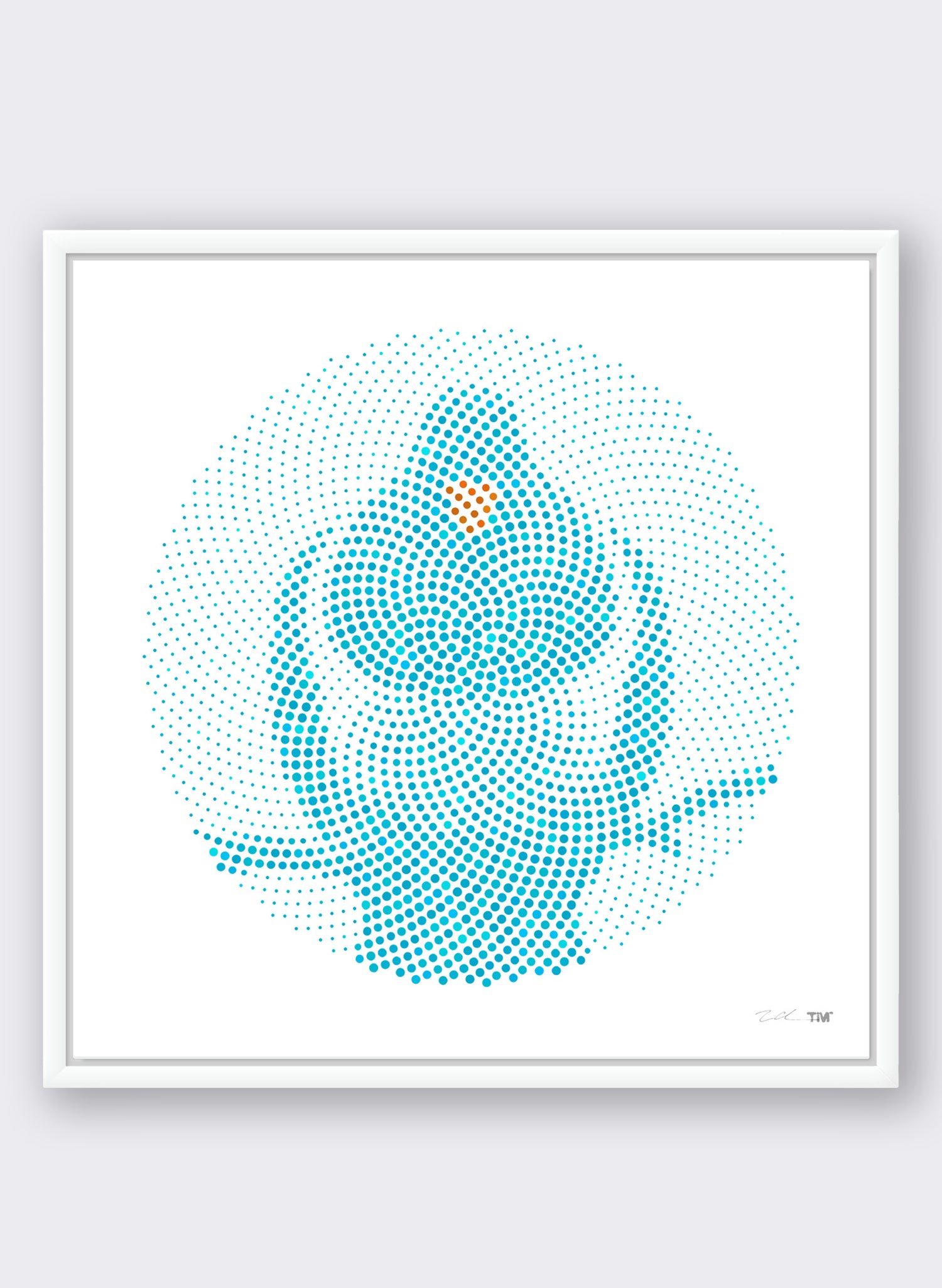 Blue Mist Kereru - Polydot Series Print 1/50