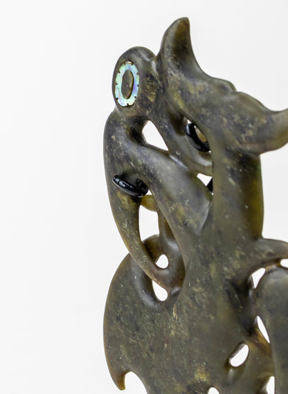 Manaia Pounamu on a Stand