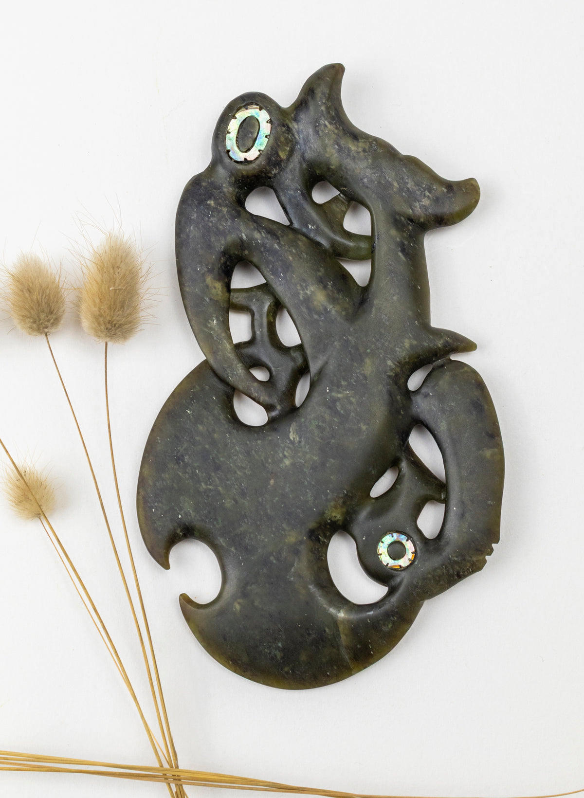 Manaia Pounamu on a Stand