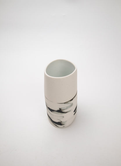 Small Vase - Black Shibori