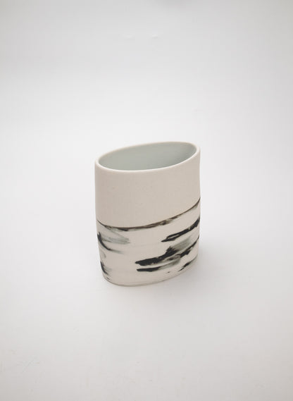 Small Vase - Black Shibori