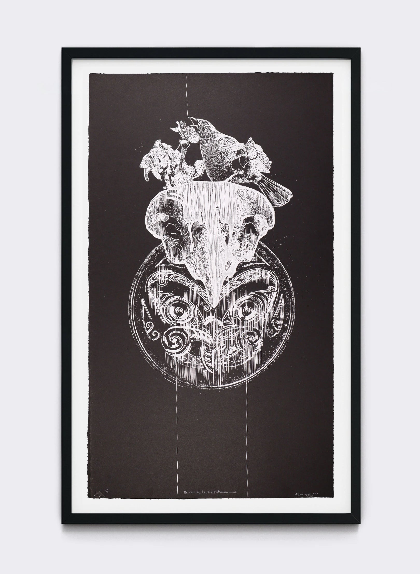 Waharua (Contact Point) - Mixed Media Print | FRAMED