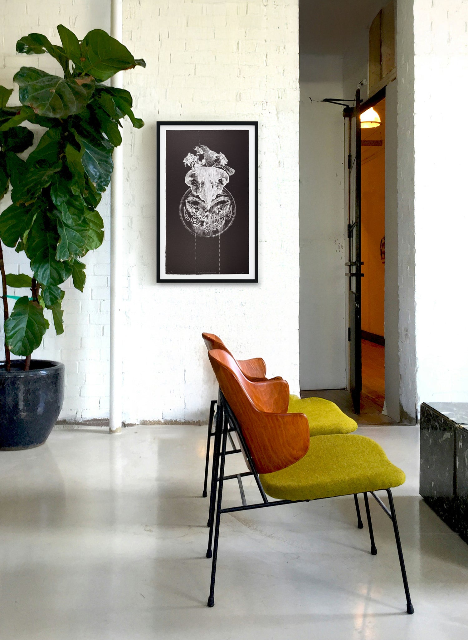 Waharua (Contact Point) - Mixed Media Print | FRAMED