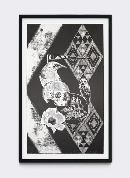 Waharua (Contact Point) - Mixed Media Print