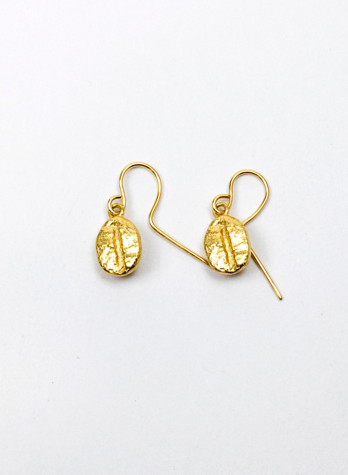 Coffee Bean Earrings - Gold