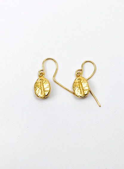 Coffee Bean Earrings - Gold