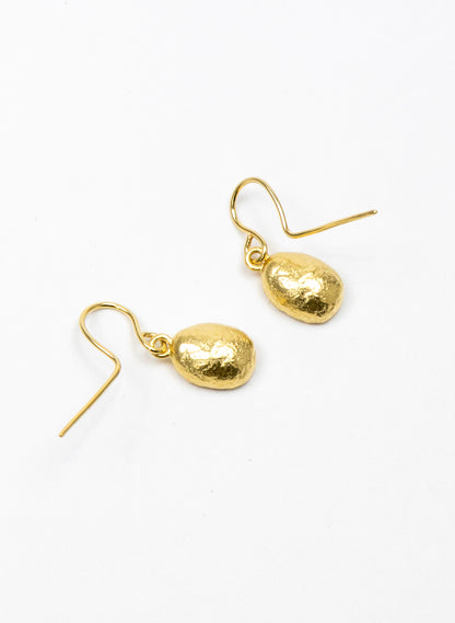 Coffee Bean Earrings - Gold
