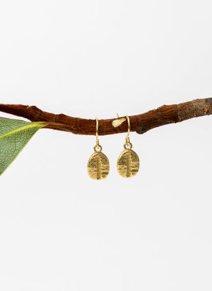 Coffee Bean Earrings - Gold