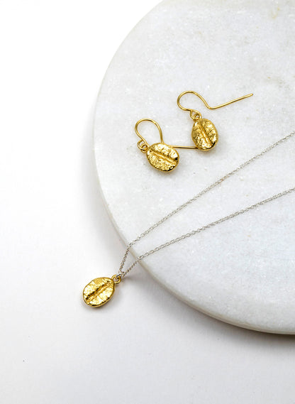 Gold Coffee Bean Necklace