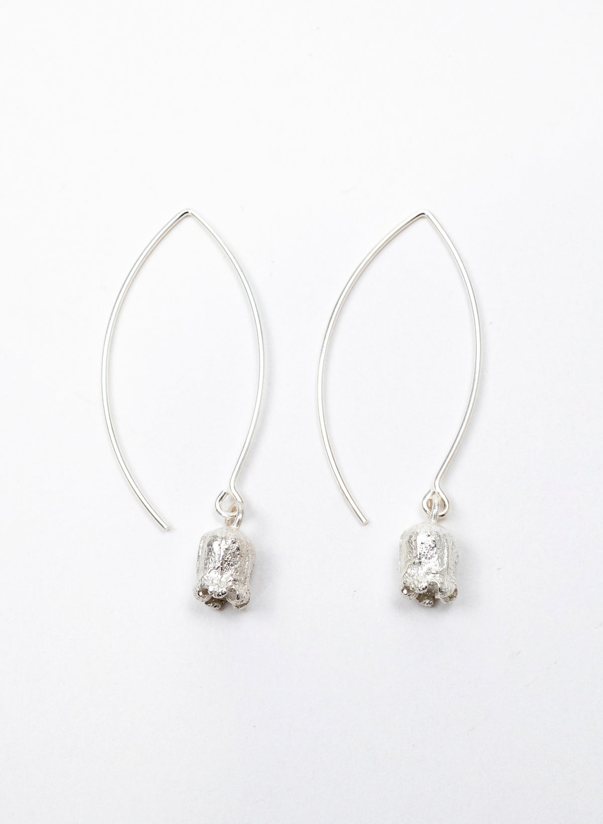 Rātā Long Hook Earrings - Sterling Silver