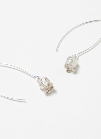 Rātā Long Hook Earrings - Sterling Silver