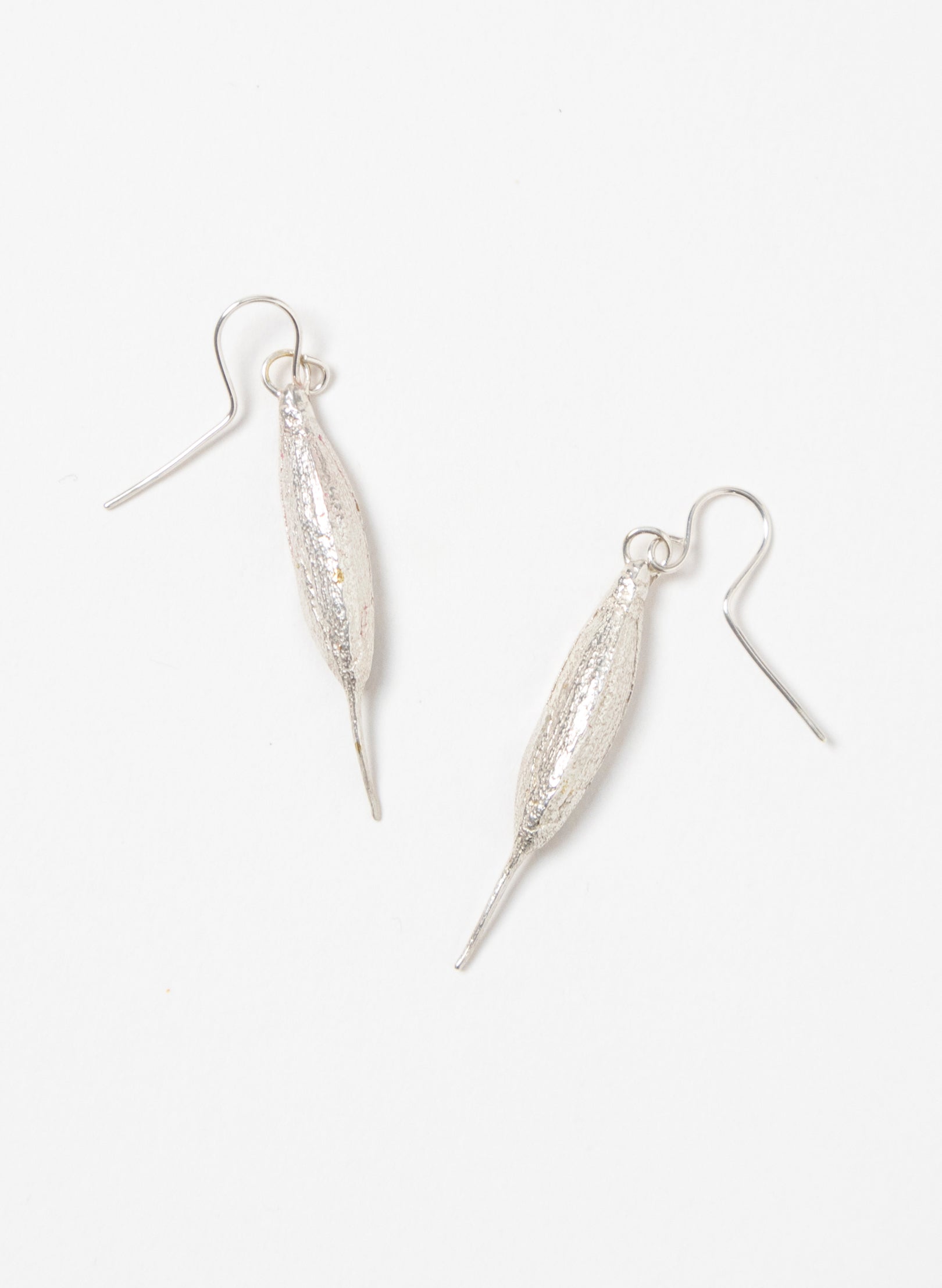 Rewarewa Earrings - Silver and Gold Inner