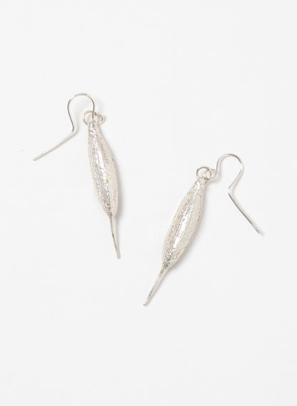 Rewarewa Earrings - Silver and Gold Inner