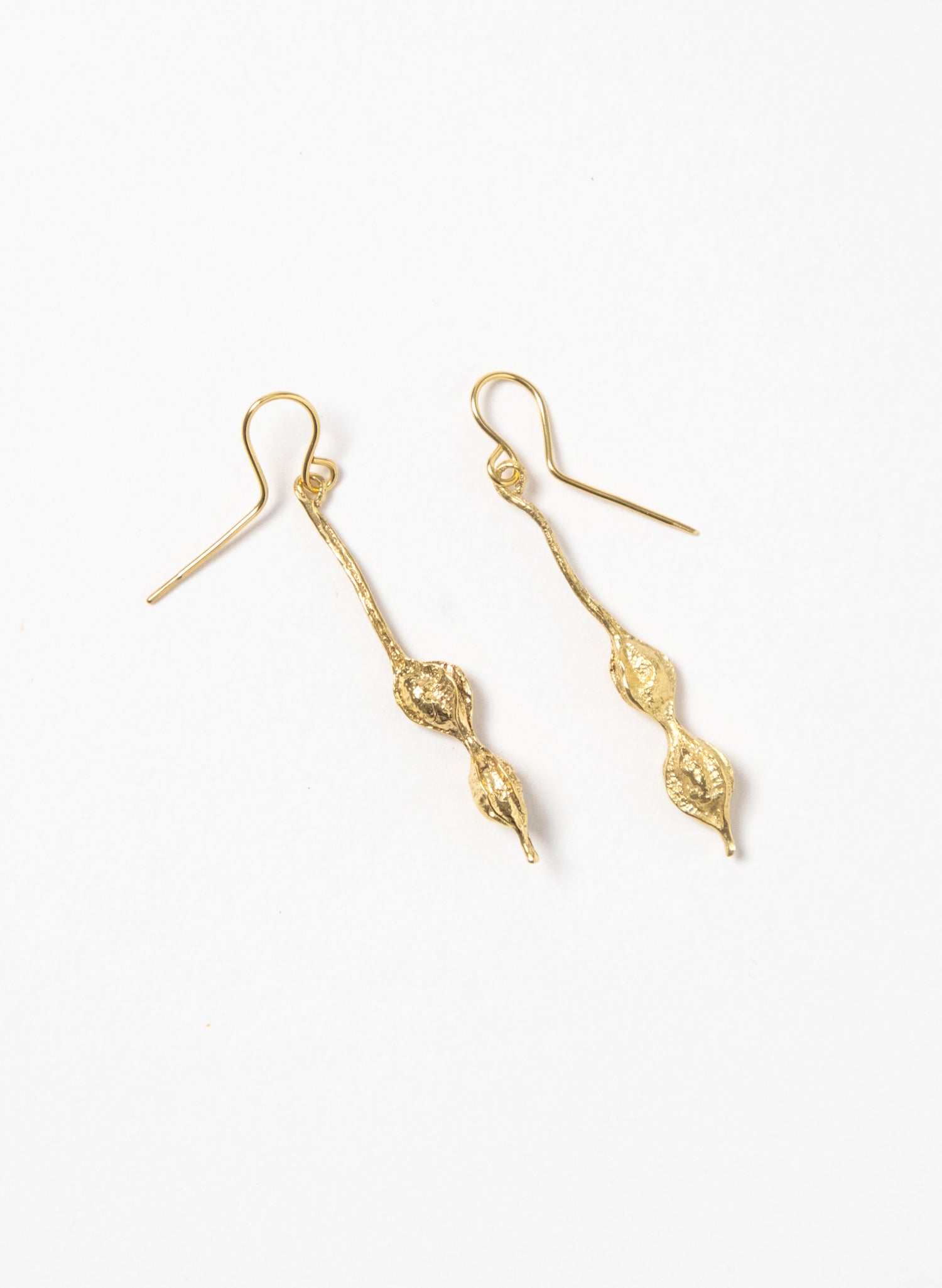 Kōwhai Seed Earrings - Gold