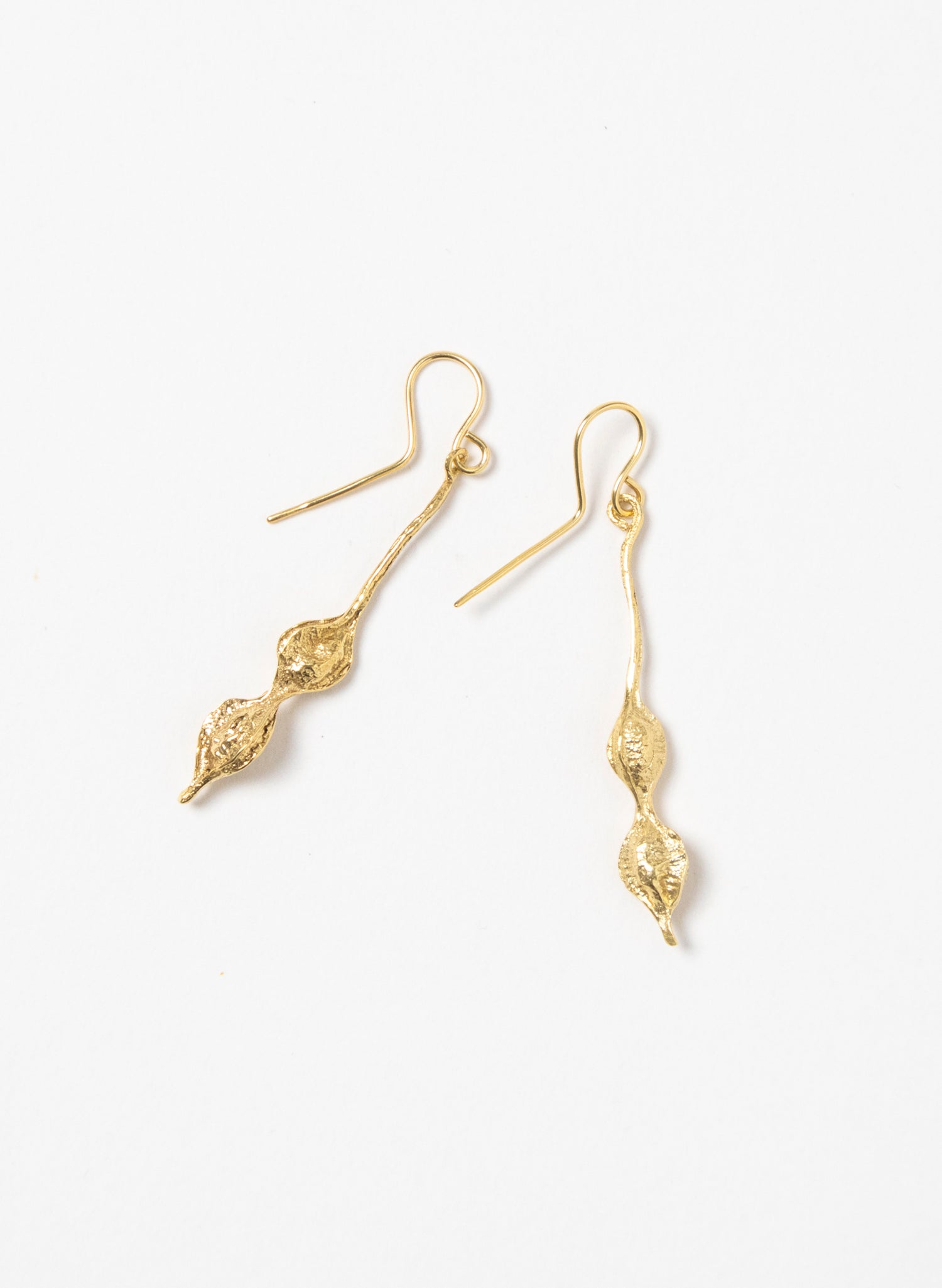 Kōwhai Seed Earrings - Gold
