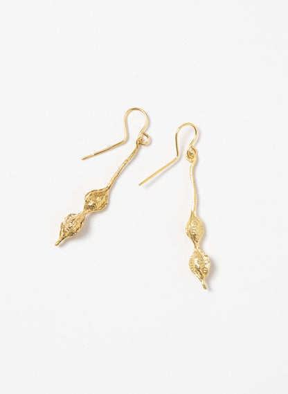 Kōwhai Seed Earrings - Gold