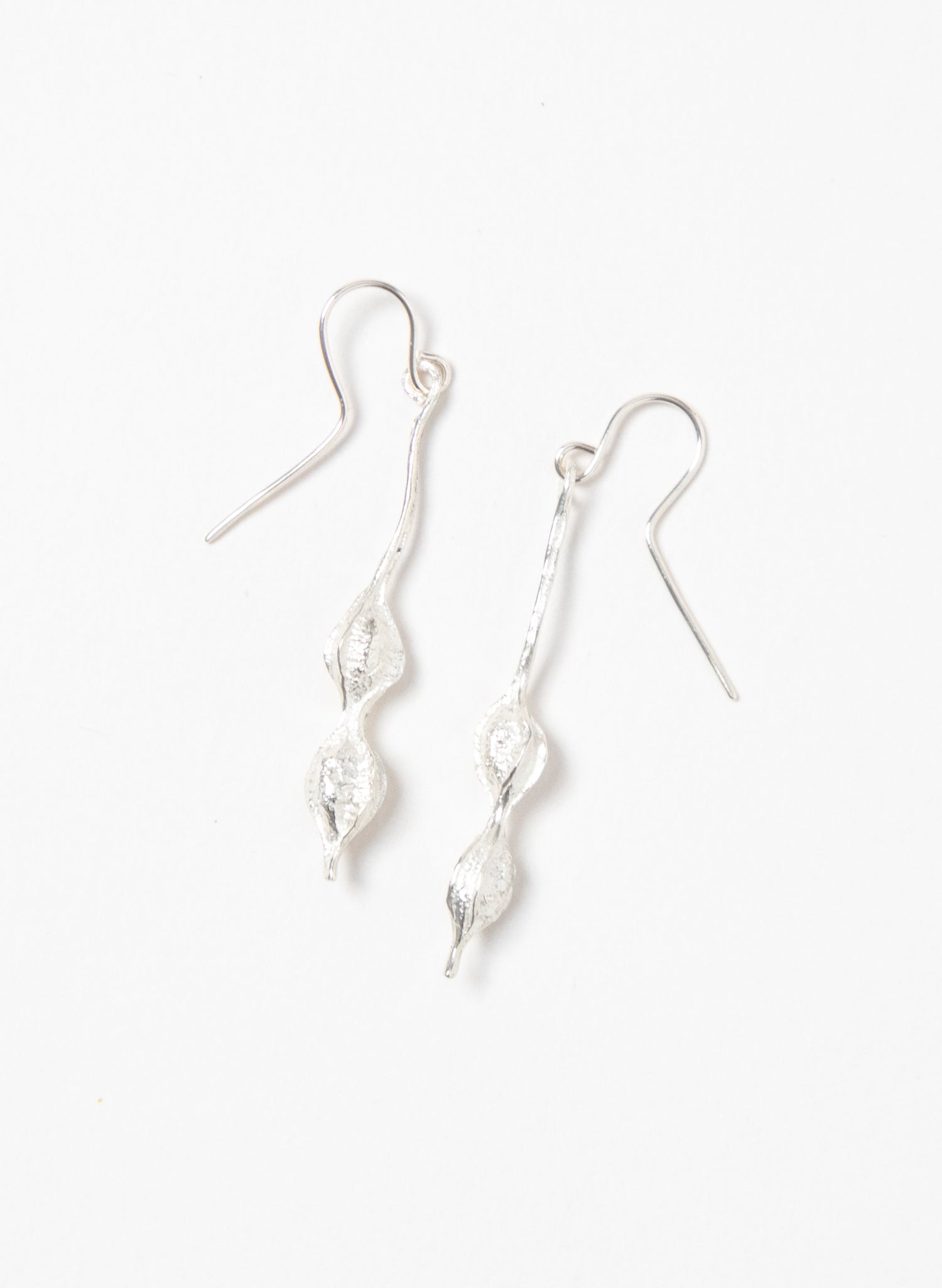 Kōwhai Seed Earrings - Silver