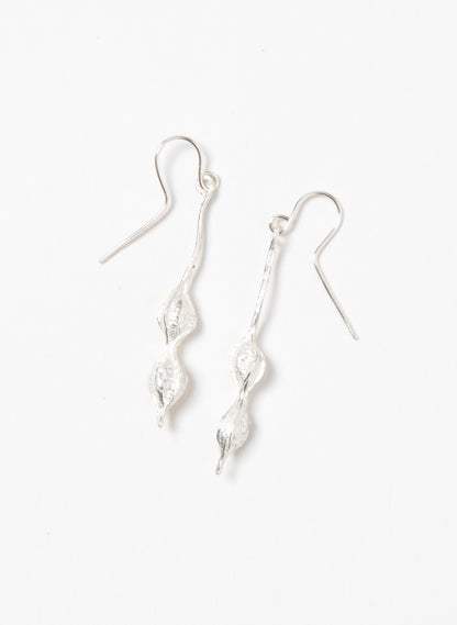 Kōwhai Seed Earrings - Silver