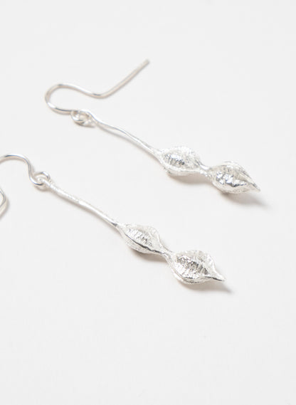 Kōwhai Seed Earrings - Silver