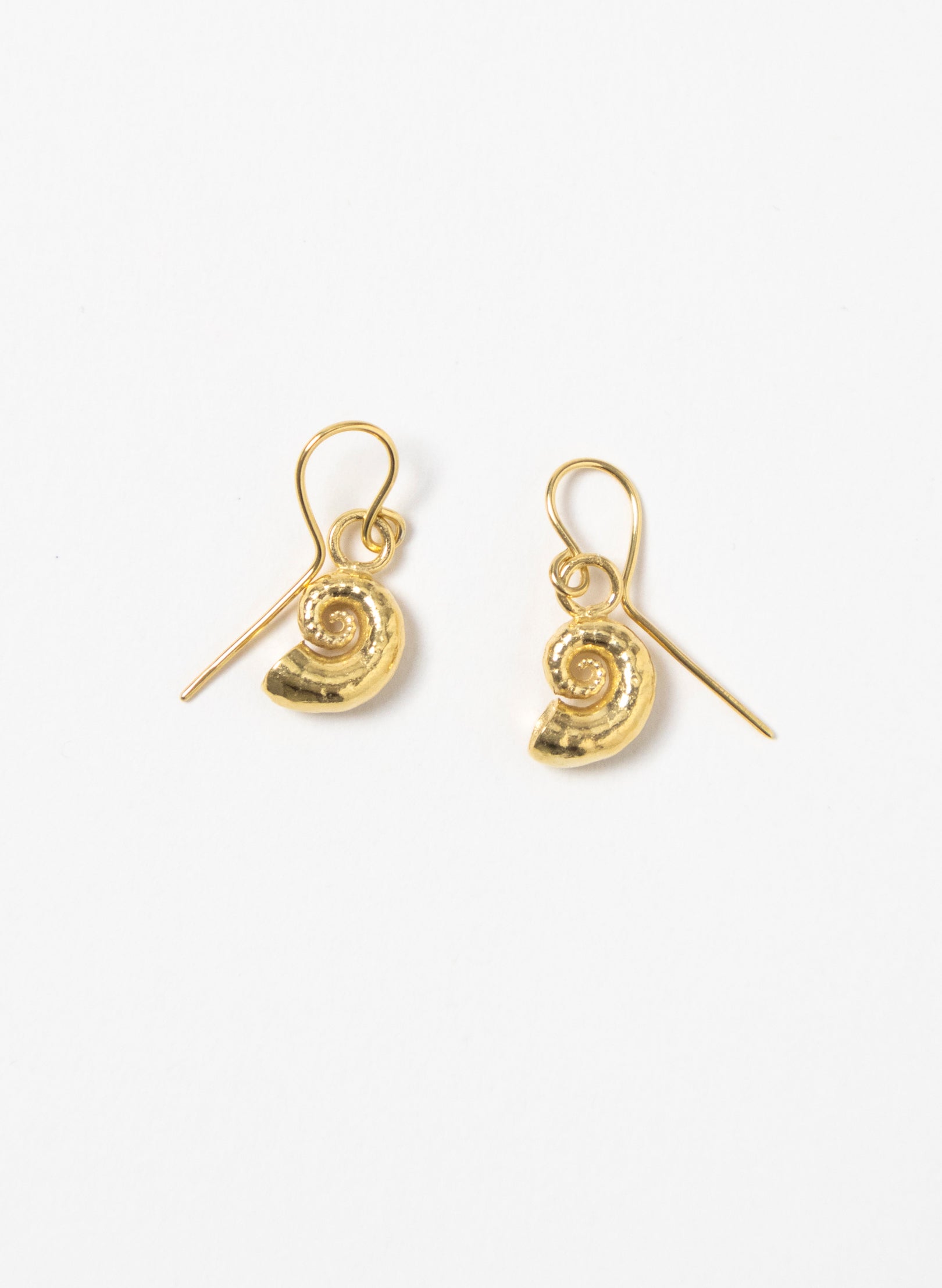 Spiral Shell Earrings - Gold