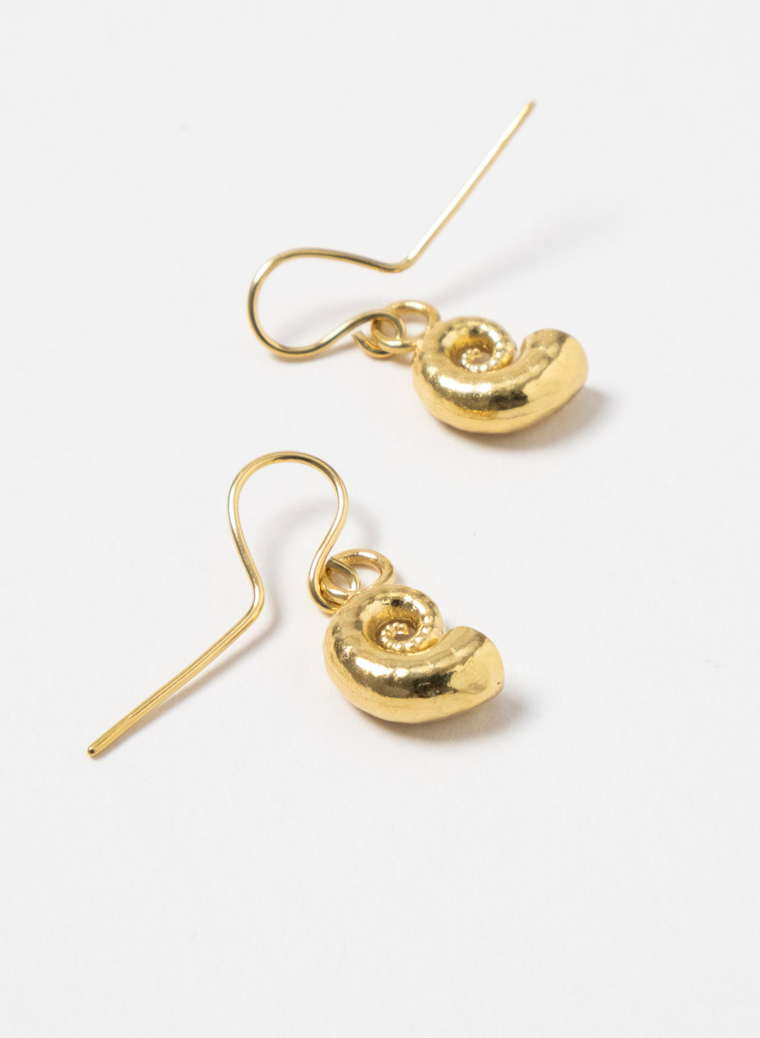 Spiral Shell Earrings - Gold